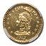 1915 Minerva Round 1/4 Dollar Gold MS-67 NGC