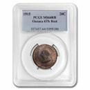 1915 Revolutionary Mexico AE 20 Centavos MS-64 RB PCGS (Oaxaca) 1915 Revolutionary Mexico AE 20 Centavos MS-64 RB PCGS (Oaxaca)