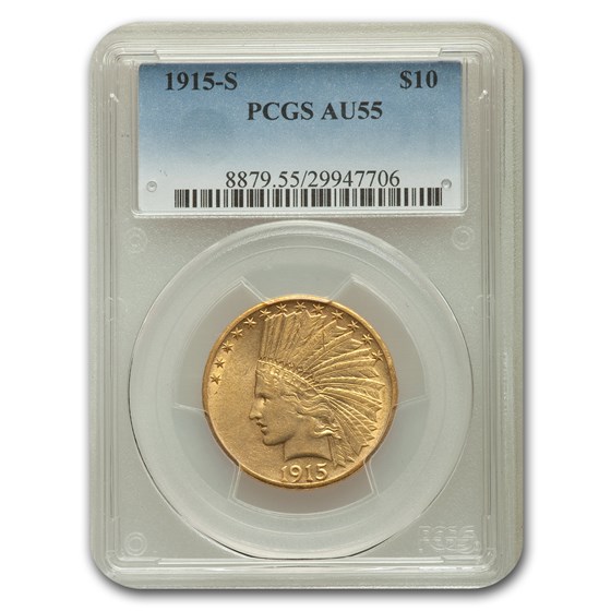 1915-S $10 Indian Gold Eagle AU-55 PCGS 1915-S $10 Indian Gold Eagle AU-55 PCGS