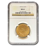 1915-S $10 Indian Gold Eagle MS-61 NGC
