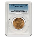 1915-S $10 Indian Gold Eagle MS-62 PCGS