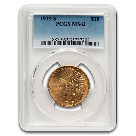 1915-S $10 Indian Gold Eagle MS-62 PCGS