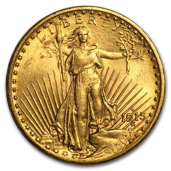 1915-S $20 Saint-Gaudens Gold Double Eagle AU 1915-S $20 Saint-Gaudens Gold Double Eagle AU