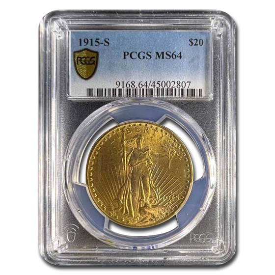 1915-S $20 Saint-Gaudens Gold Double Eagle MS-64 PCGS 1915-S $20 Saint-Gaudens Gold Double Eagle MS-64 PCGS
