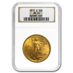 1915-S $20 St Gaudens Gold Double Eagle MS-65 NGC