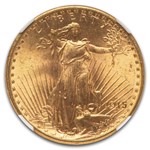 1915-S $20 St Gaudens Gold Double Eagle MS-66 NGC