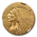 1915-S $5 Indian Gold Half Eagle AU-58 NGC