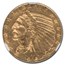 1915-S $5 Indian Gold Half Eagle MS-62 NGC (Green Label)