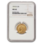 1915-S $5 Indian Gold Half Eagle MS-62 NGC