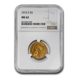 1915-S $5 Indian Gold Half Eagle MS-62 NGC