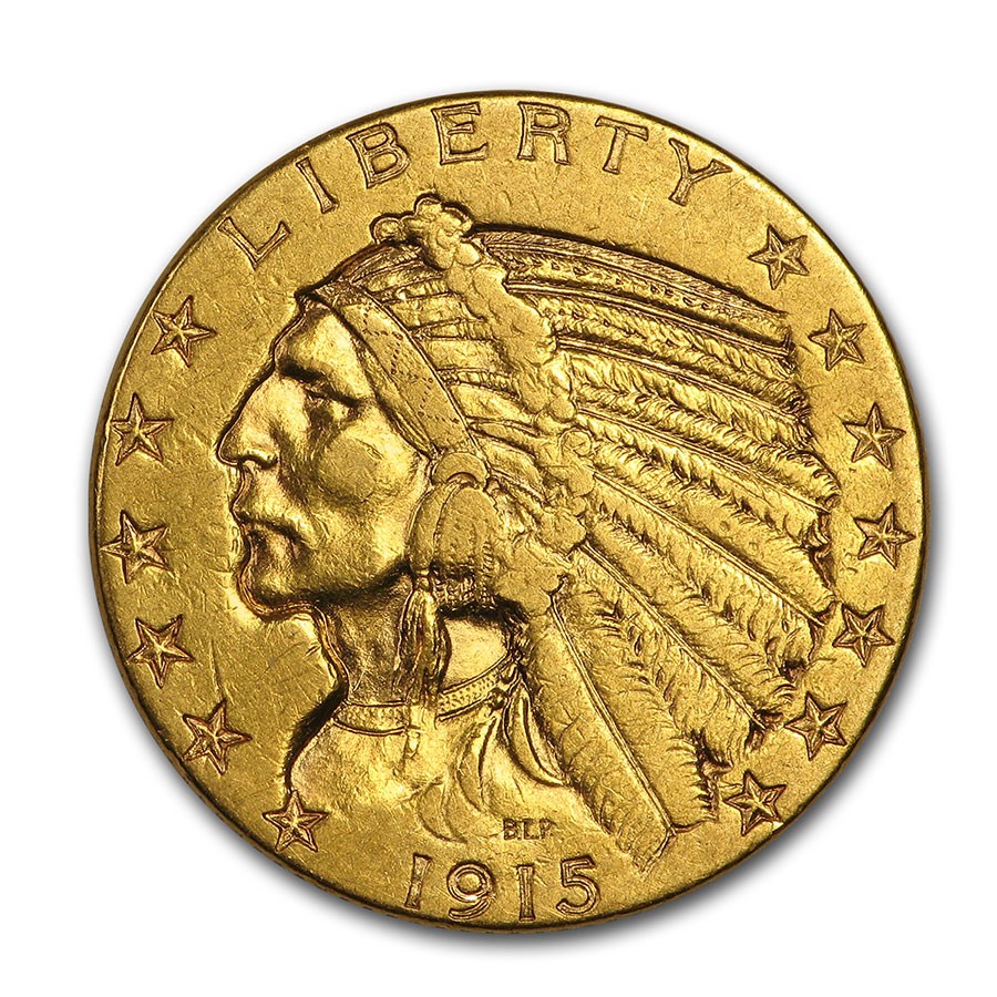 1915-S $5 Indian Gold Half Eagle XF