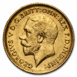 1915-S Australia Gold 1/2 Sovereign AU