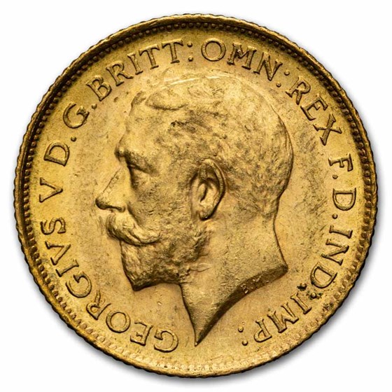 1915-S Australia Gold 1/2 Sovereign BU