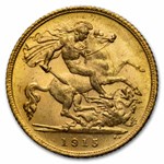 1915-S Australia Gold 1/2 Sovereign BU