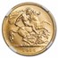1915-S Australia Gold 1/2 Sovereign George V MS-64 NGC