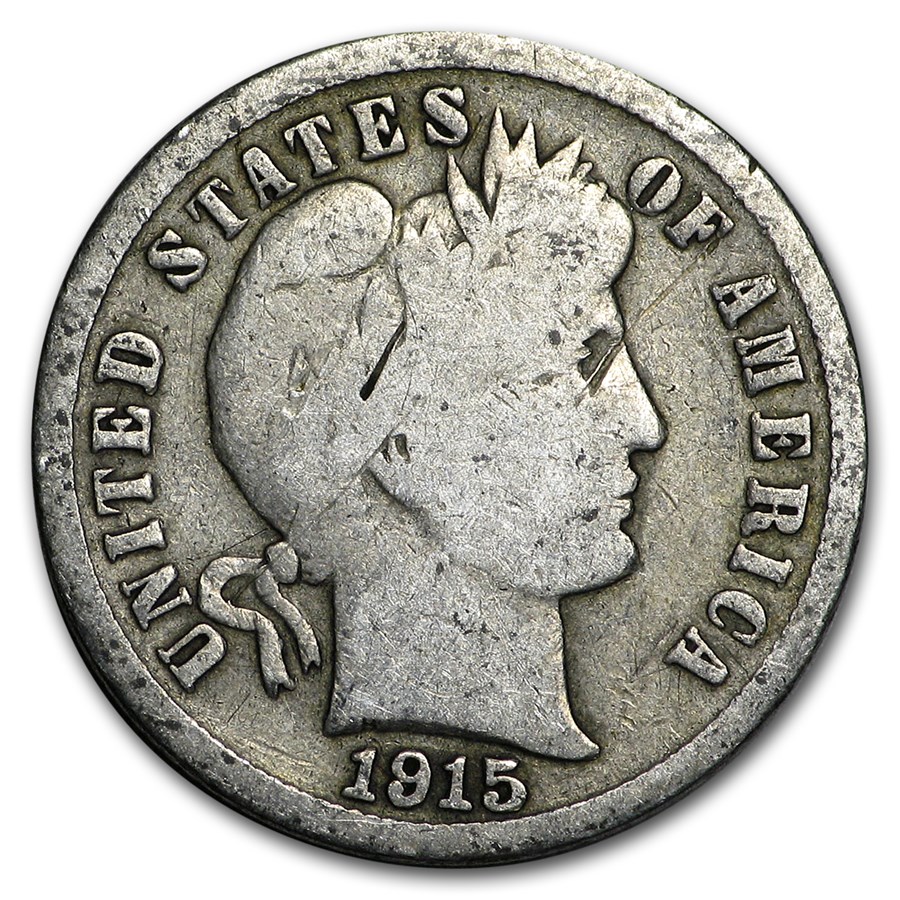 1915-S Barber Dime Good