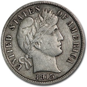 1915-S Barber Dime XF 1915-S Barber Dime XF