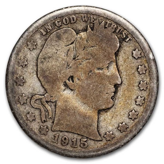 1915-S Barber Quarter Good 1915-S Barber Quarter Good