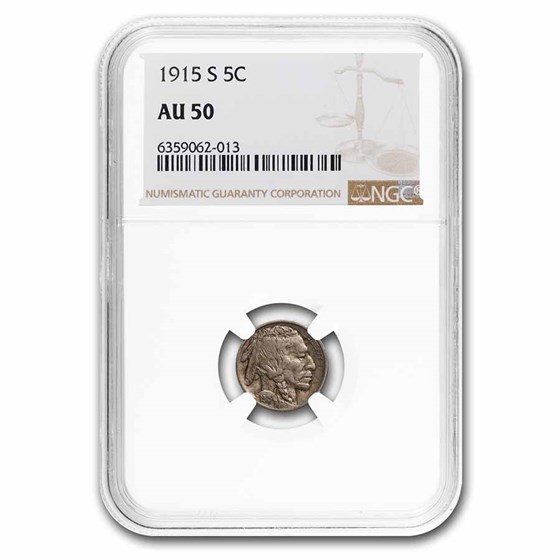 1915-S Buffalo Nickel AU-50 NGC 1915-S Buffalo Nickel AU-50 NGC