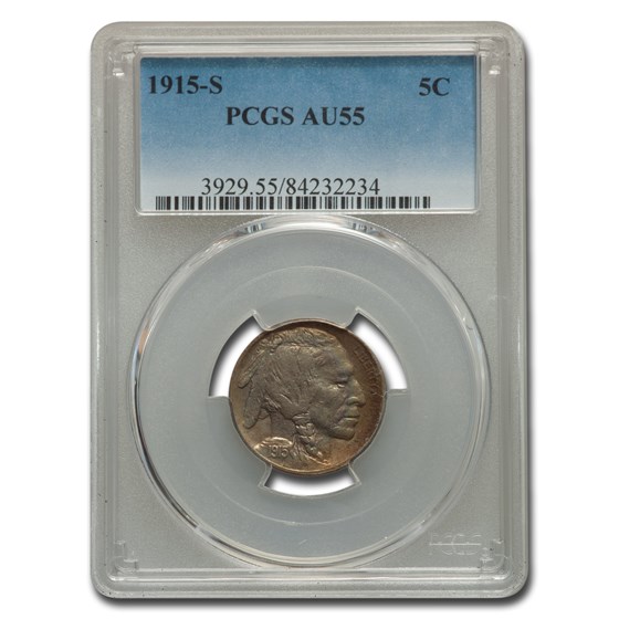 1915-S Buffalo Nickel AU-55 PCGS 1915-S Buffalo Nickel AU-55 PCGS