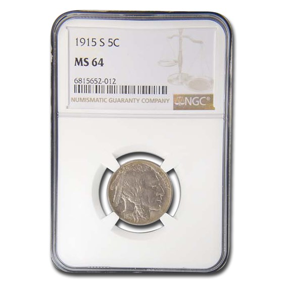 1915-S Buffalo Nickel MS-64 NGC 1915-S Buffalo Nickel MS-64 NGC