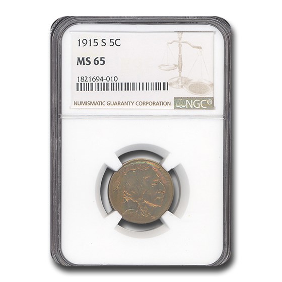 1915-S Buffalo Nickel MS-65 NGC 1915-S Buffalo Nickel MS-65 NGC
