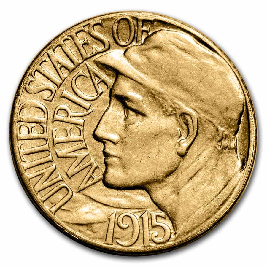 1915-S Gold $1.00 Panama-Pacific AU