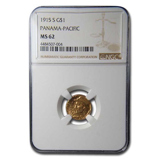 1915-S Gold $1.00 Panama-Pacific MS-62 NGC