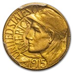 1915-S Gold $1.00 Panama-Pacific MS-62 PCGS