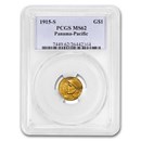 1915-S Gold $1.00 Panama-Pacific MS-62 PCGS