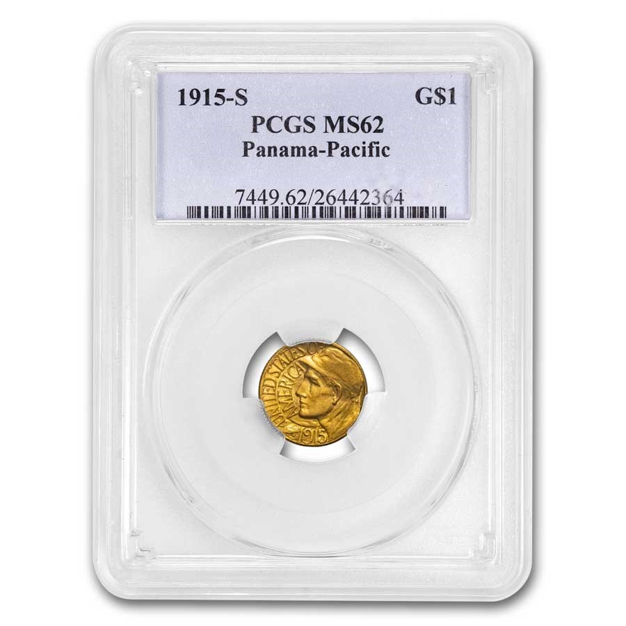 1915-S Gold $1.00 Panama-Pacific MS-62 PCGS