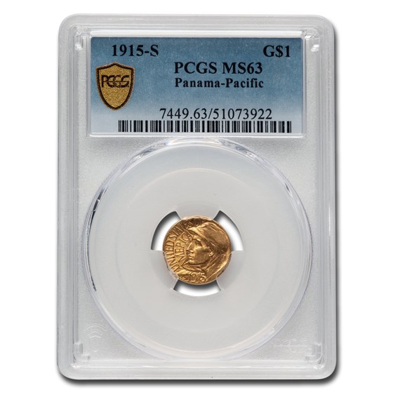 1915-S Gold $1.00 Panama-Pacific MS-63 PCGS 1915-S Gold $1.00 Panama-Pacific MS-63 PCGS