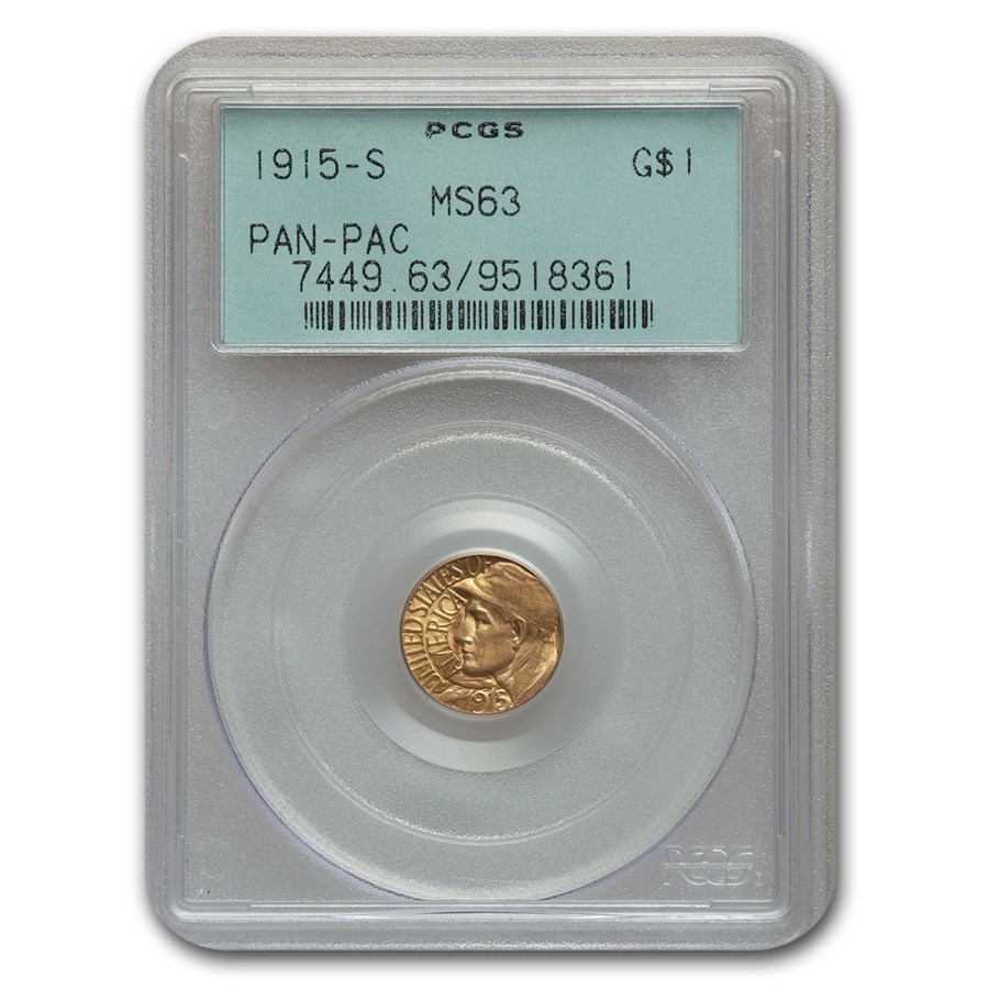 1915-S Gold $1.00 Panama-Pacific MS-63 PCGS
