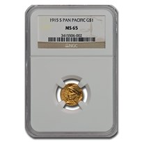 1915-S Gold $1.00 Panama-Pacific MS-65 NGC