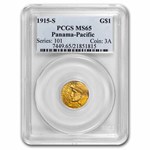 1915-S Gold $1.00 Panama-Pacific MS-65 PCGS