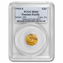 Buy 1915-S Gold $1.00 Panama-Pacific MS-65 PCGS | APMEX