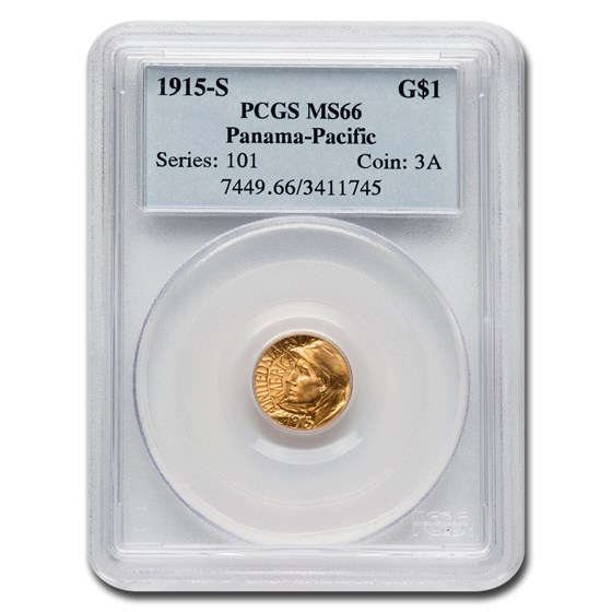 1915-S Gold $1.00 Panama-Pacific MS-66 PCGS