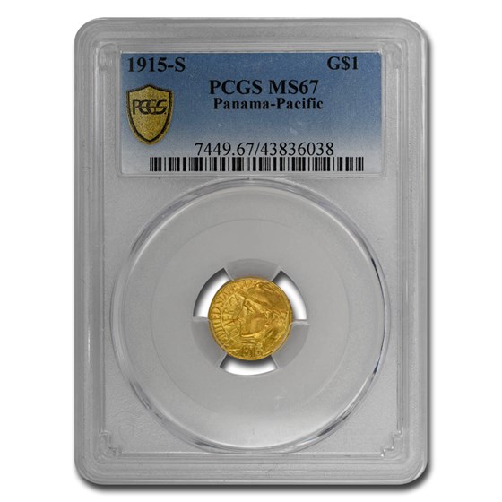 1915-S Gold $1.00 Panama-Pacific MS-67 PCGS