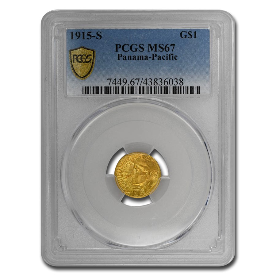 1915-S Gold $1.00 Panama-Pacific MS-67 PCGS