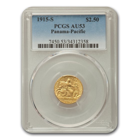 1915-S Gold $2.50 Panama-Pacific AU-53 PCGS 1915-S Gold $2.50 Panama-Pacific AU-53 PCGS
