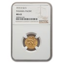 1915-S Gold $2.50 Panama-Pacific MS-63 NGC