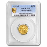 1915-S Gold $2.50 Panama-Pacific MS-63 PCGS