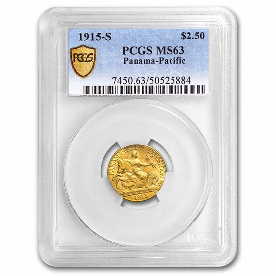 1915-S Gold $2.50 Panama-Pacific MS-63 PCGS 1915-S Gold $2.50 Panama-Pacific MS-63 PCGS