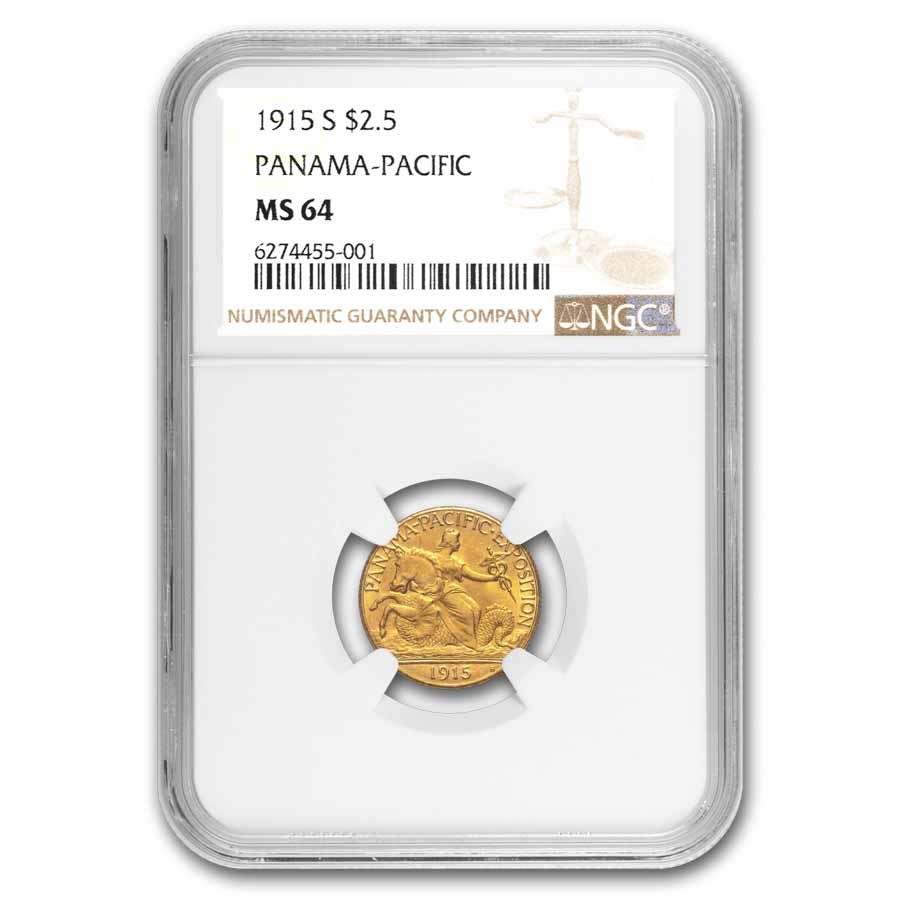 1915-S Gold $2.50 Panama-Pacific MS-64 NGC