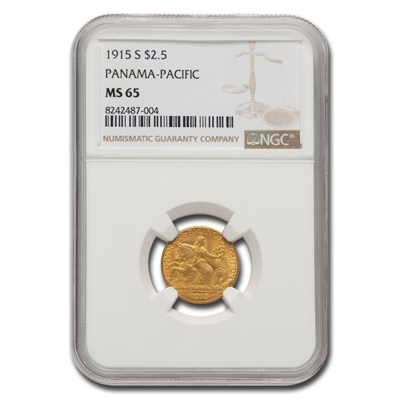 1915-S Gold $2.50 Panama-Pacific MS-65 NGC 1915-S Gold $2.50 Panama-Pacific MS-65 NGC