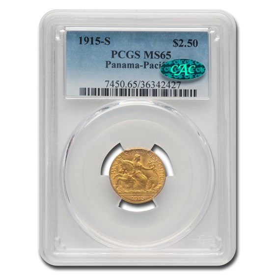1915-S Gold $2.50 Panama-Pacific MS-65 PCGS CAC 1915-S Gold $2.50 Panama-Pacific MS-65 PCGS CAC