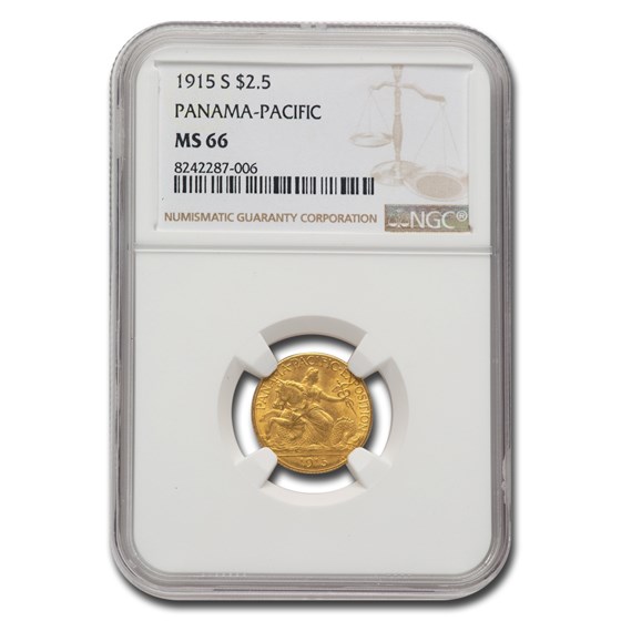 1915-S Gold $2.50 Panama-Pacific MS-66 NGC 1915-S Gold $2.50 Panama-Pacific MS-66 NGC
