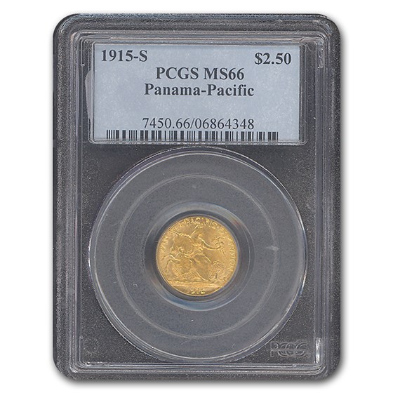 1915-S Gold $2.50 Panama Pacific MS-66 PCGS 1915-S Gold $2.50 Panama Pacific MS-66 PCGS