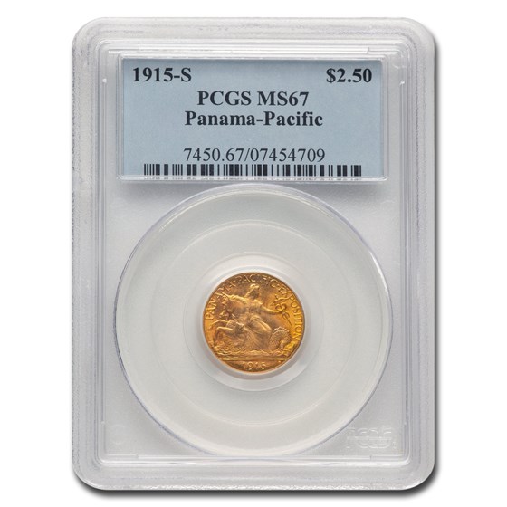 1915-S Gold $2.50 Panama-Pacific MS-67 PCGS 1915-S Gold $2.50 Panama-Pacific MS-67 PCGS