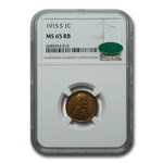1915-S Lincoln Cent MS-65 NGC CAC (Red/Brown)